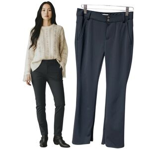 Anthropologie Black Mid-Rise Dress Pants XXSP Petite Stretch